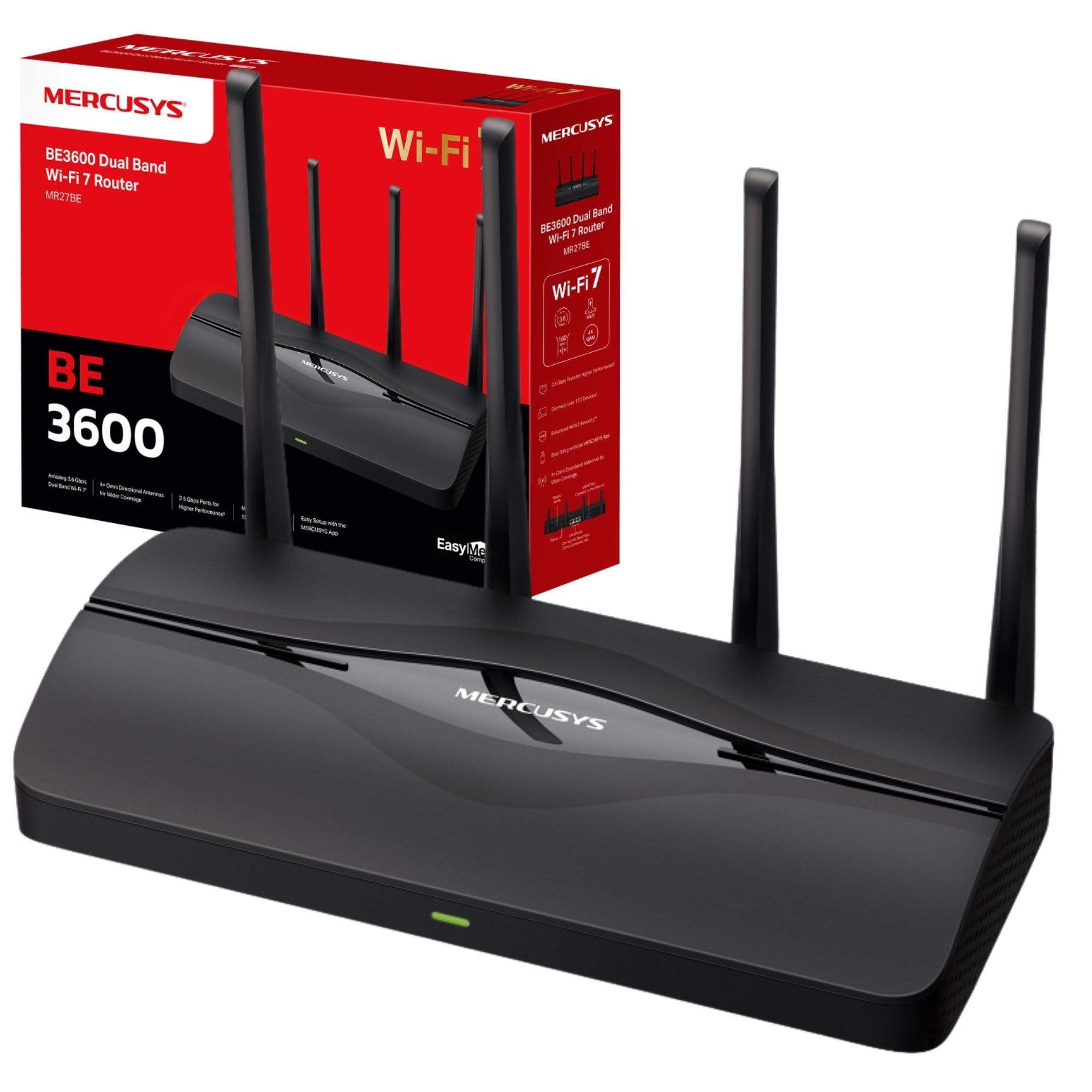 BE3600 Dual-Band Wi-Fi 7 Router MERCUSYS MR27BE